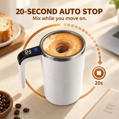 ☕ Rechargeable Auto-Mixing Mug – Hands-Free Stirring for Coffee & More