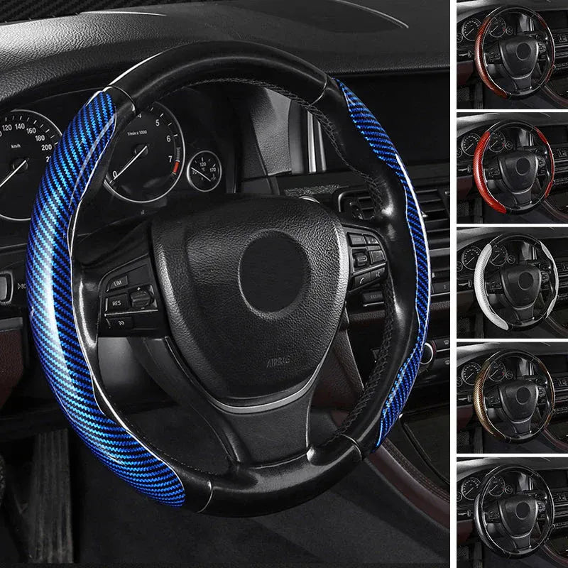 🤍 Non-Slip Half-Wrap Steering Wheel Covers | Quick Clip-On Grip Set, White, 2-Piece