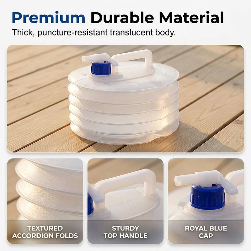 💧🏕️ Collapsible Water Container with Spigot – Easy Storage, Ready When You Need It