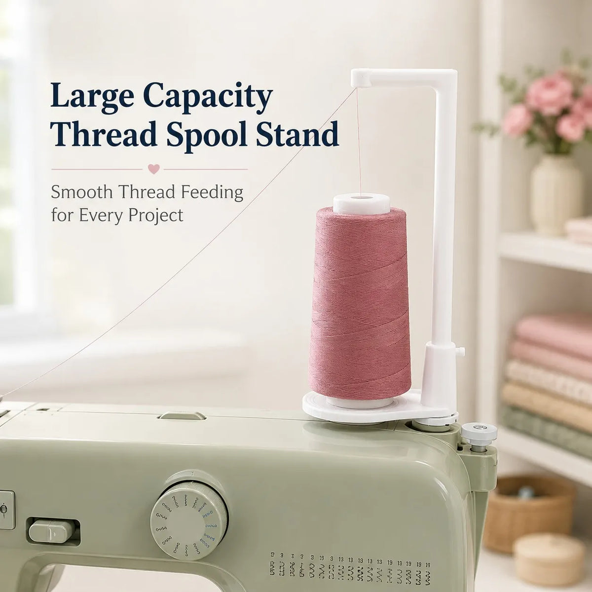 High-Capacity Sewing Thread Stand 🧵 – Convenient Spool Holder for Crafting