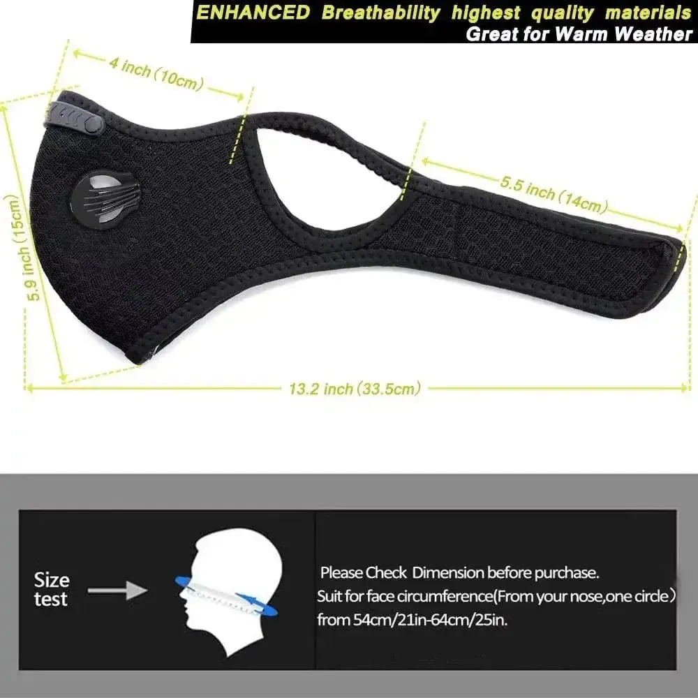 Reusable Carbon Filter Dust Mask – Built for Active Lifestyles