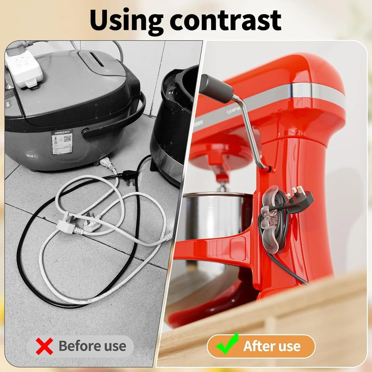 🔌✨ 12-Pack Upgraded Appliance Cord Organizers – Tidy Cords, Cleaner Counters