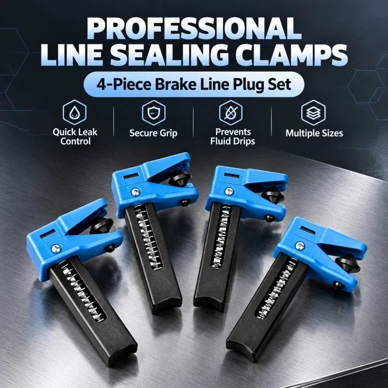 🔧 Brake Fluid Line Plug & Clamp – Handy Automotive Repair Tool