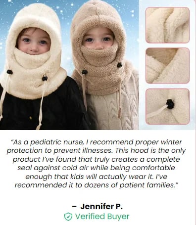 ❄️ Kids' 3-in-1 Fleece Winter Hood – Cozy Cold-Weather Headwear