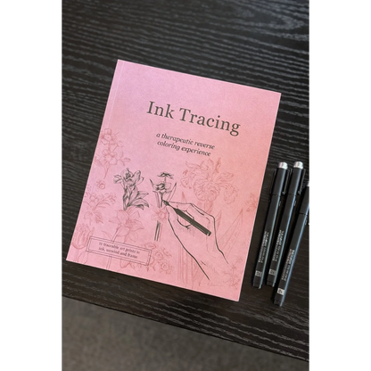 ✍️Beginner-Friendly💕Ink Tracing: A Therapeutic Reverse Coloring Experience (📚Premium Edition | Thick Paper | Easy-Tear, Frame-Ready Pages)