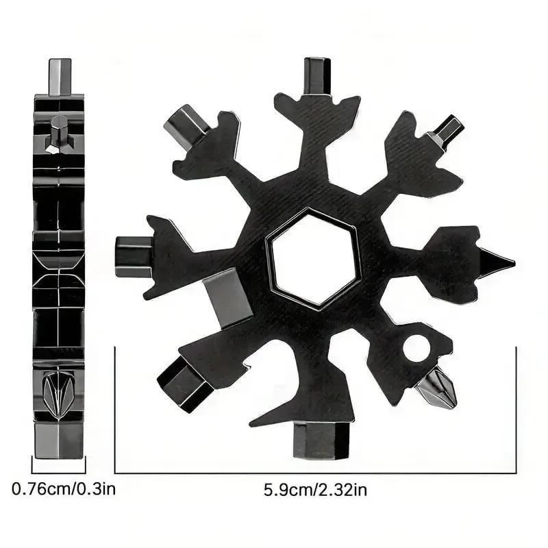 ❄️ Pocket Snowflake Multi-Tool | 18 Functions in Your Hand