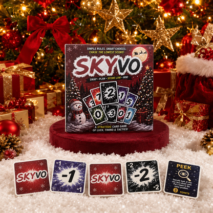 🎄 SKYNO Christmas Edition – Fast-Paced Strategic Card Game for Family & Friends 🎴