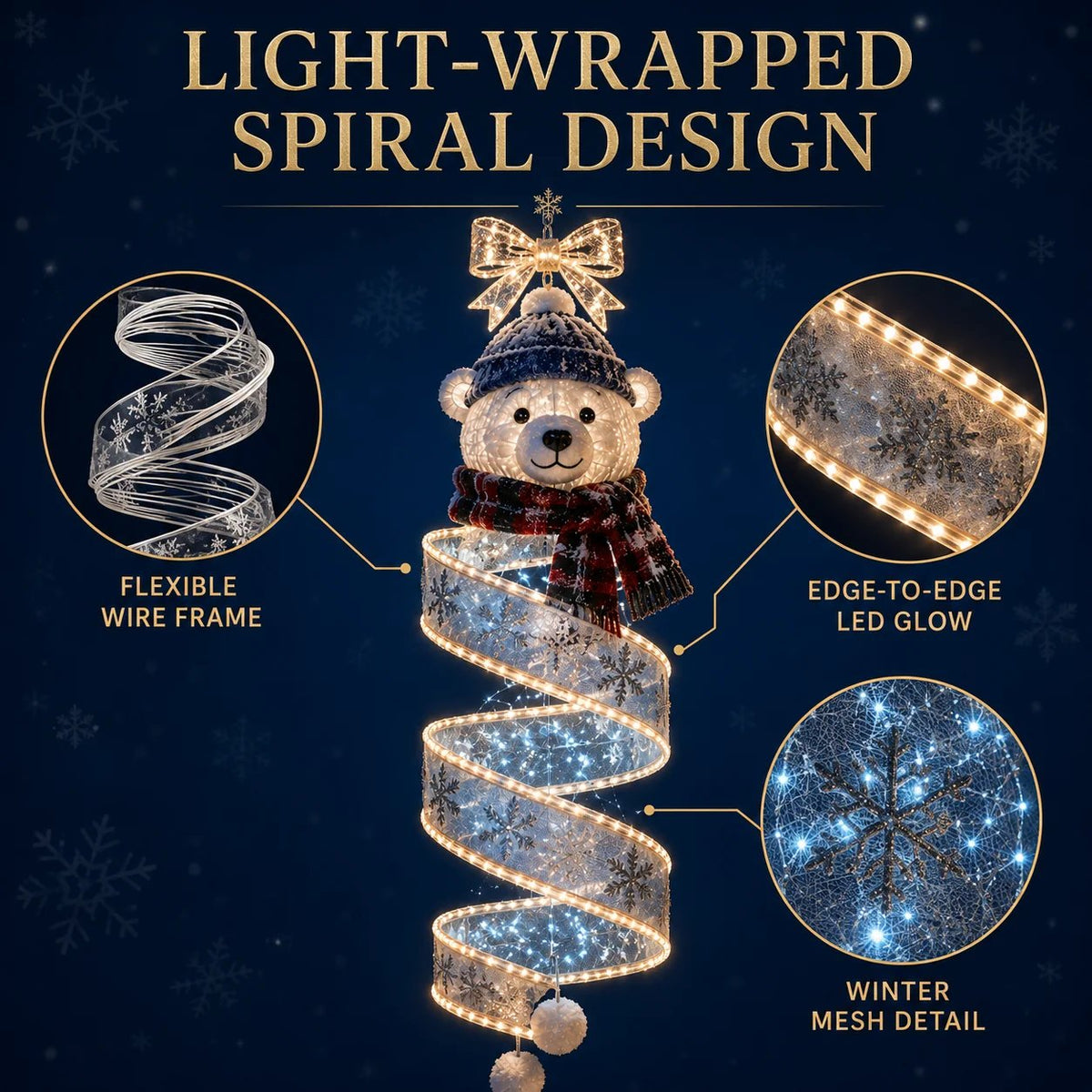 🎄Julmagisk spiralhängande LED-ljuskollektion