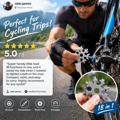 ❄️ Pocket Snowflake Multi-Tool | 18 Functions in Your Hand