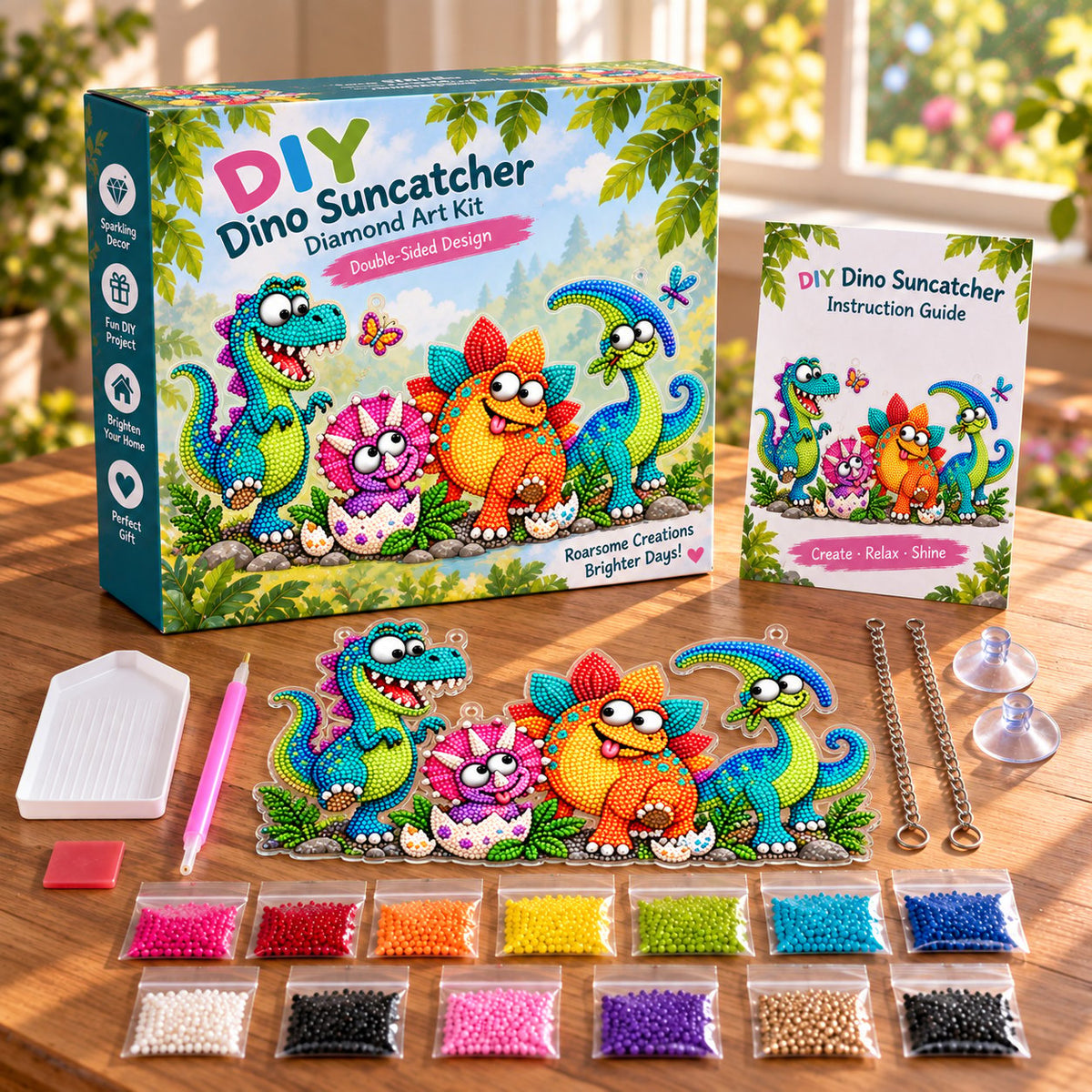 💯🐦✨ Sunny Birds Diamond Art Suncatcher DIY Kit