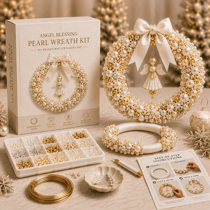 🎄✨ Plymagic DIY Christmas Wreath Pearl Art Kit🎁