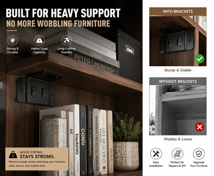 8-Pack L-Shaped Corner Brackets 🔩 – Heavy-Duty Furniture Repair with Screws