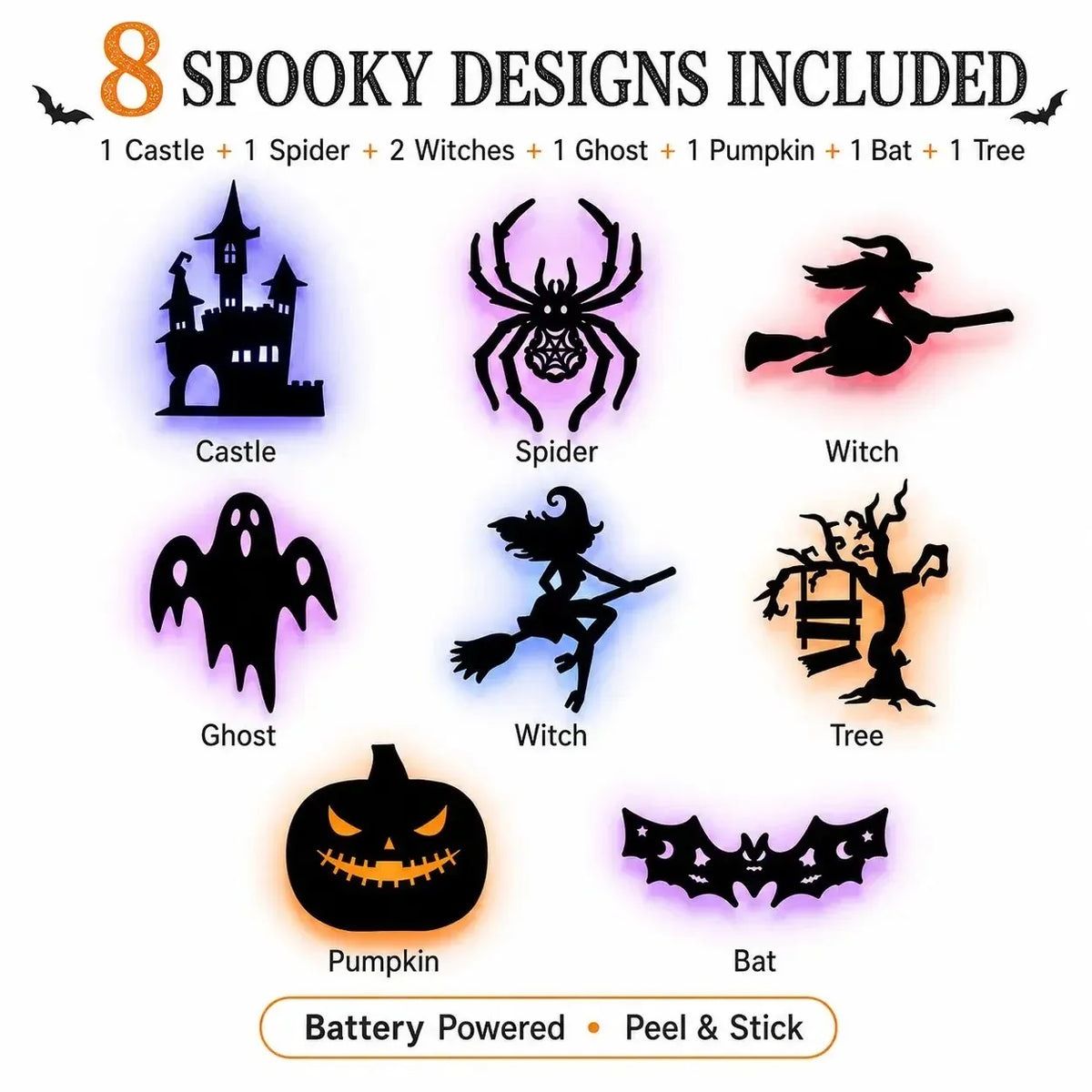 🎃 🥳💞50K+ SOLD! 👻 Halloween LED Silhouette Wall Light Stickers