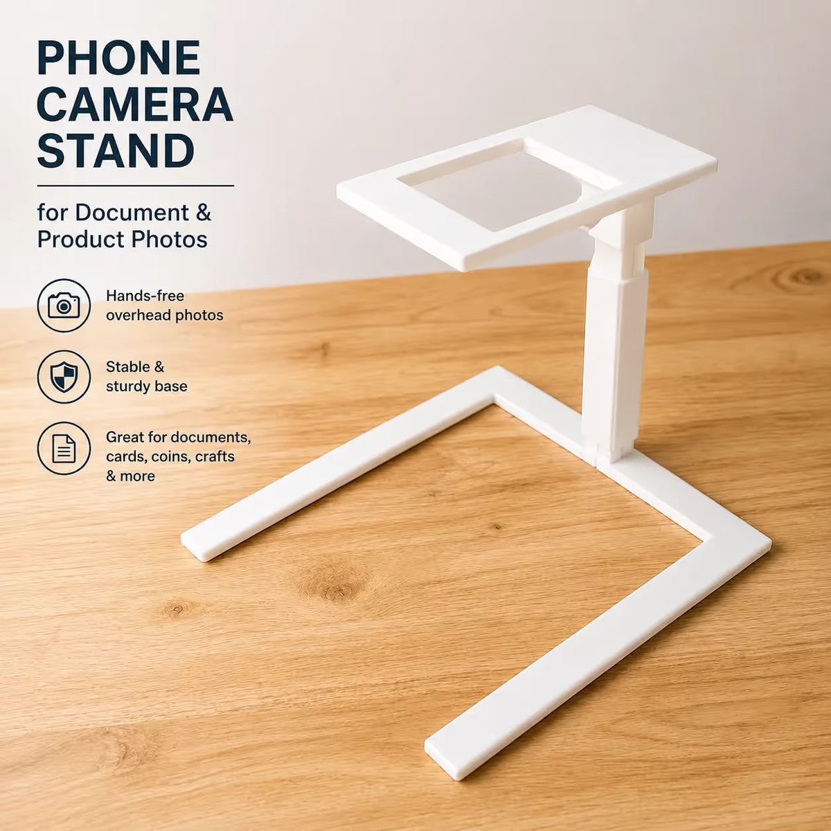 📱 Hands-Free Overhead Phone Mount for Recording, Streaming & Tutorials