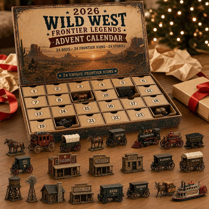 2026 Wild West Frontier Legends Advent Calendar – 24 Days of Old West Miniature Collectibles, Western Christmas Countdown Gift for History & Cowboy Fans