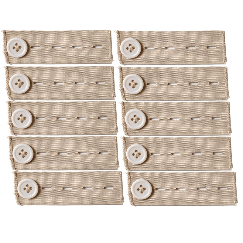 👖 Adjustable Elastic Waistband Button Extender – No-Sew Comfort for Jeans & Pants