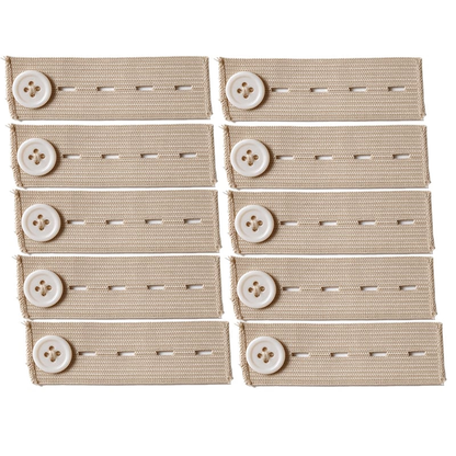 👖 Adjustable Elastic Waistband Button Extender – No-Sew Comfort for Jeans & Pants