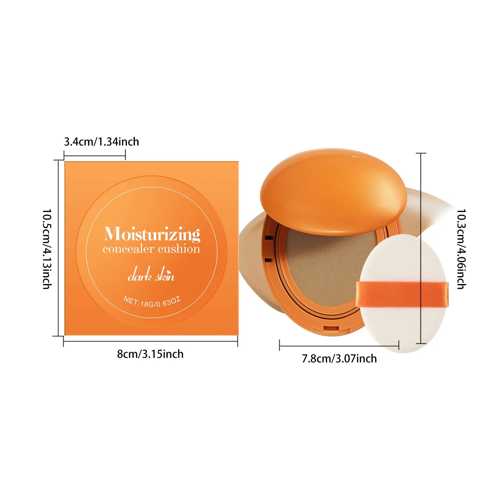 ✨Deep Skin Tone Moisturizing Concealer Cushion 🌿Lightweight Breathable Long‑Wear Foundation For Quick Touch‑Ups