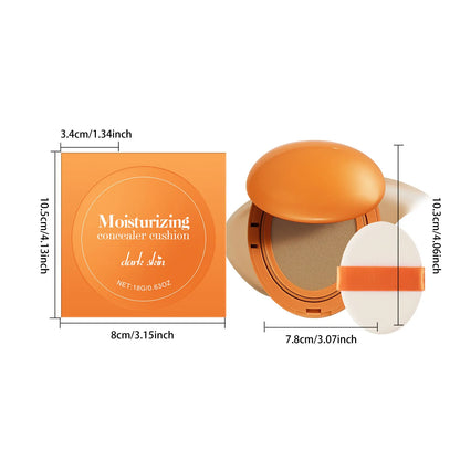 ✨Deep Skin Tone Moisturizing Concealer Cushion 🌿Lightweight Breathable Long‑Wear Foundation For Quick Touch‑Ups