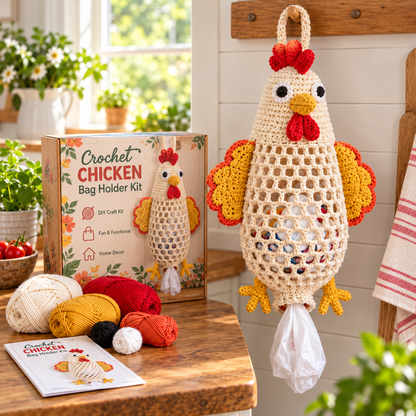 🧶 Crochet Animal Storage Kit – DIY Hanging Organizer with a Cute Handmade Look⭐