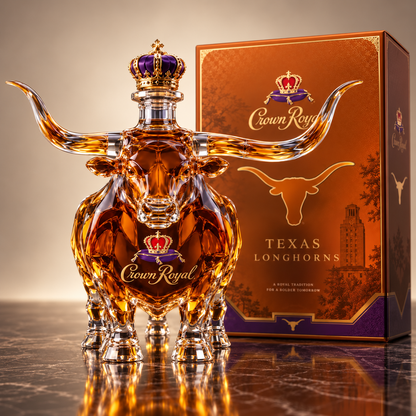 Crown Royal Texas Longhorns Whiskey Bottle
