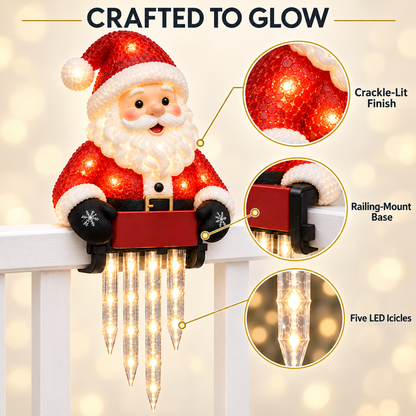 🎄✨ Christmas Character Icicle Lights – Festive LED Railing & Holiday Hanging Décor