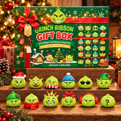 🎄💚 24 Days of Mischievous Green Christmas Characters – Funny Advent Calendar Gift Box