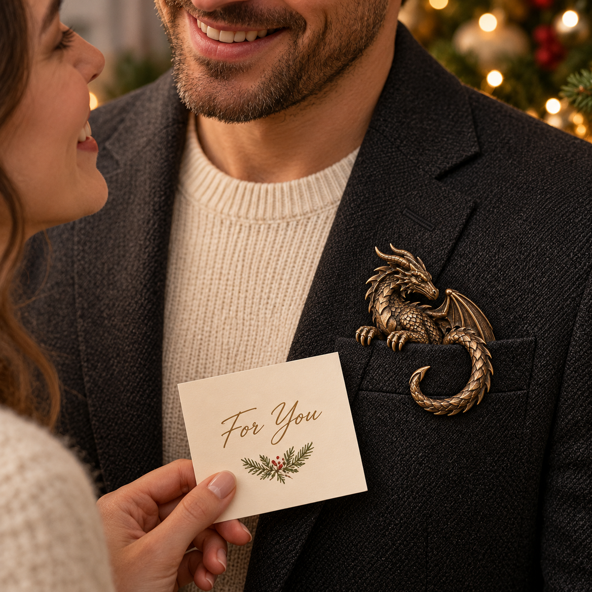 🐉 3D Dragon Pocket Guardian – Fantasy Jacket Accessory & Unique Gift