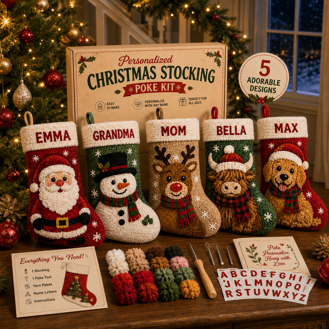 🧦✂️DIY Your Name Christmas Stocking – Personalized 3D Holiday Décor