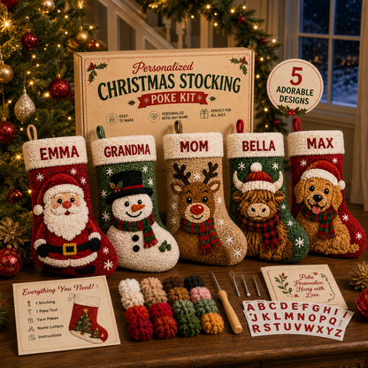 🧦✂️DIY Your Name Christmas Stocking – Personalized 3D Holiday Décor