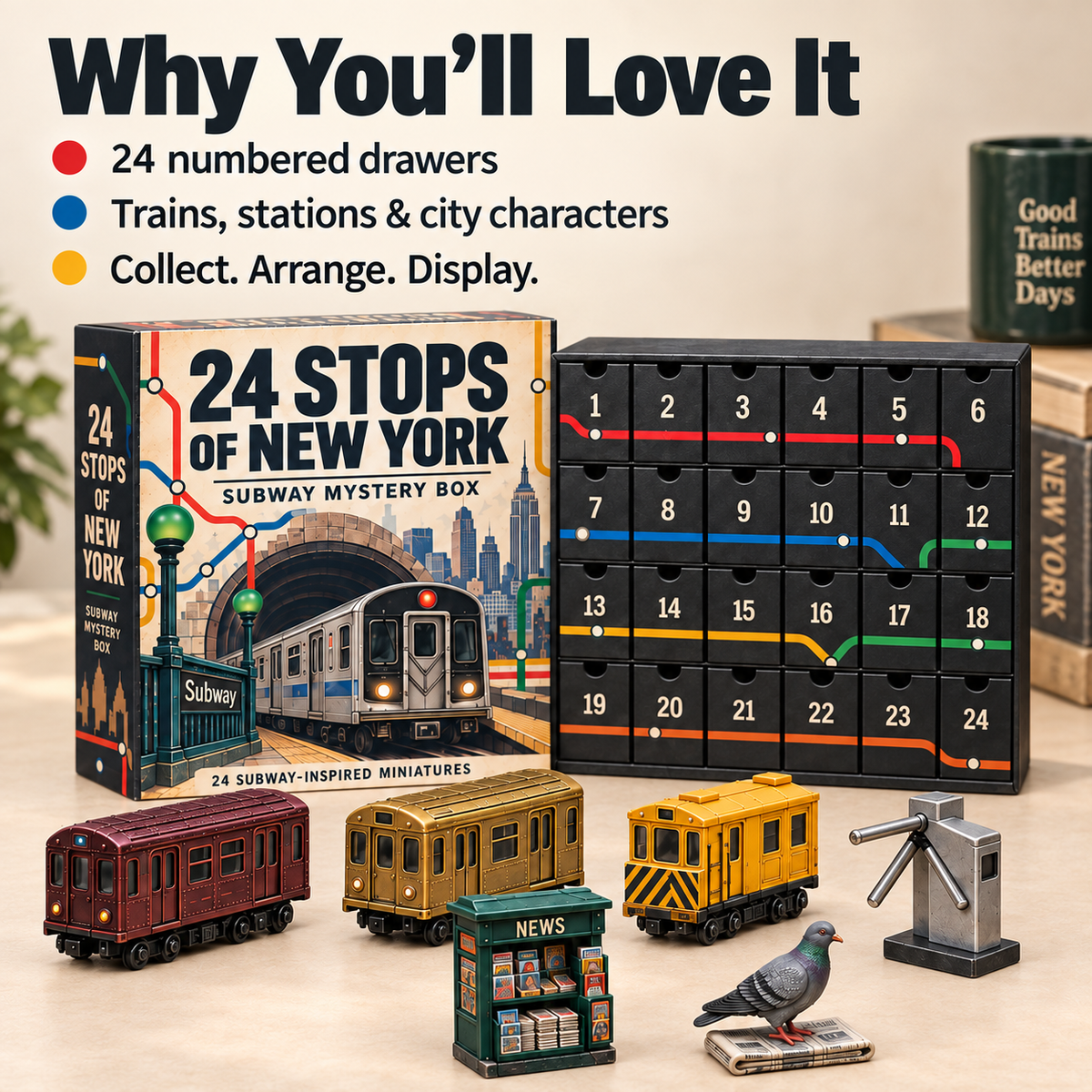 🚇 24 Stops of New York – Subway Mystery Advent Calendar 🗽