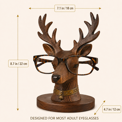 🦌😂 “Where Are My Glasses?” Deer Holder – Rustic Stag Eyeglass Stand
