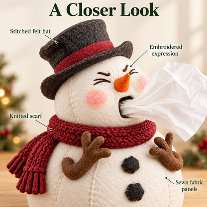 🎄 Funny Christmas Tissue Dispenser – Sneezing Snowman & Cheeky Reindeer