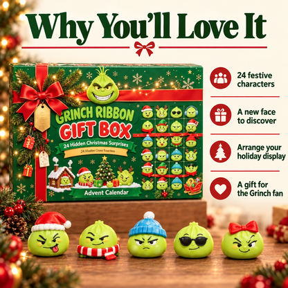 🎄💚 24 Days of Mischievous Green Christmas Characters – Funny Advent Calendar Gift Box