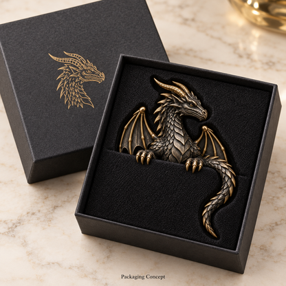 🐉 3D Dragon Pocket Guardian – Fantasy Jacket Accessory & Unique Gift