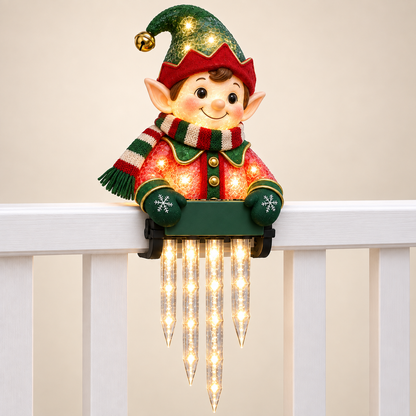 🎄✨ Christmas Character Icicle Lights – Festive LED Railing & Holiday Hanging Décor
