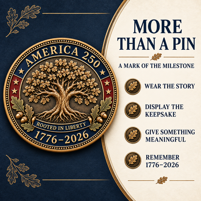 🇺🇸🌳 America 250th Anniversary Tree of Liberty Commemorative Medallion – 1776–2026