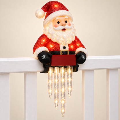 🎄✨ Christmas Character Icicle Lights – Festive LED Railing & Holiday Hanging Décor