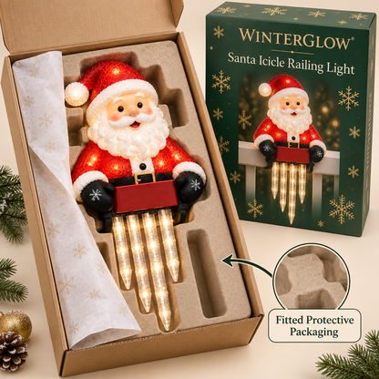 🎄✨ Christmas Character Icicle Lights – Festive LED Railing & Holiday Hanging Décor