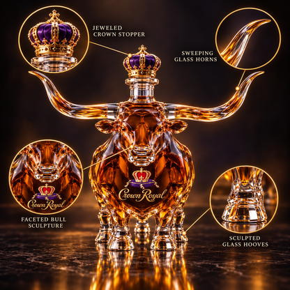 Crown Royal Texas Longhorns Whiskey Bottle
