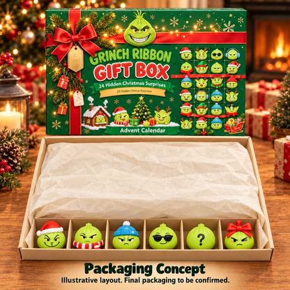🎄💚 24 Days of Mischievous Green Christmas Characters – Funny Advent Calendar Gift Box