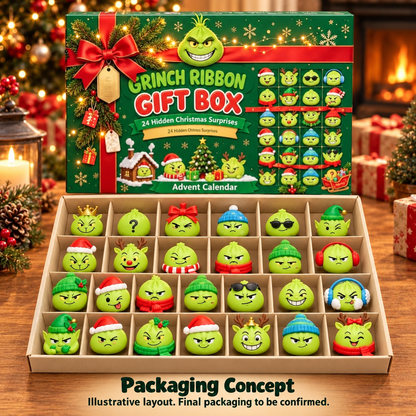 🎄💚 24 Days of Mischievous Green Christmas Characters – Funny Advent Calendar Gift Box