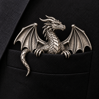 🐉 3D Dragon Pocket Guardian – Fantasy Jacket Accessory & Unique Gift