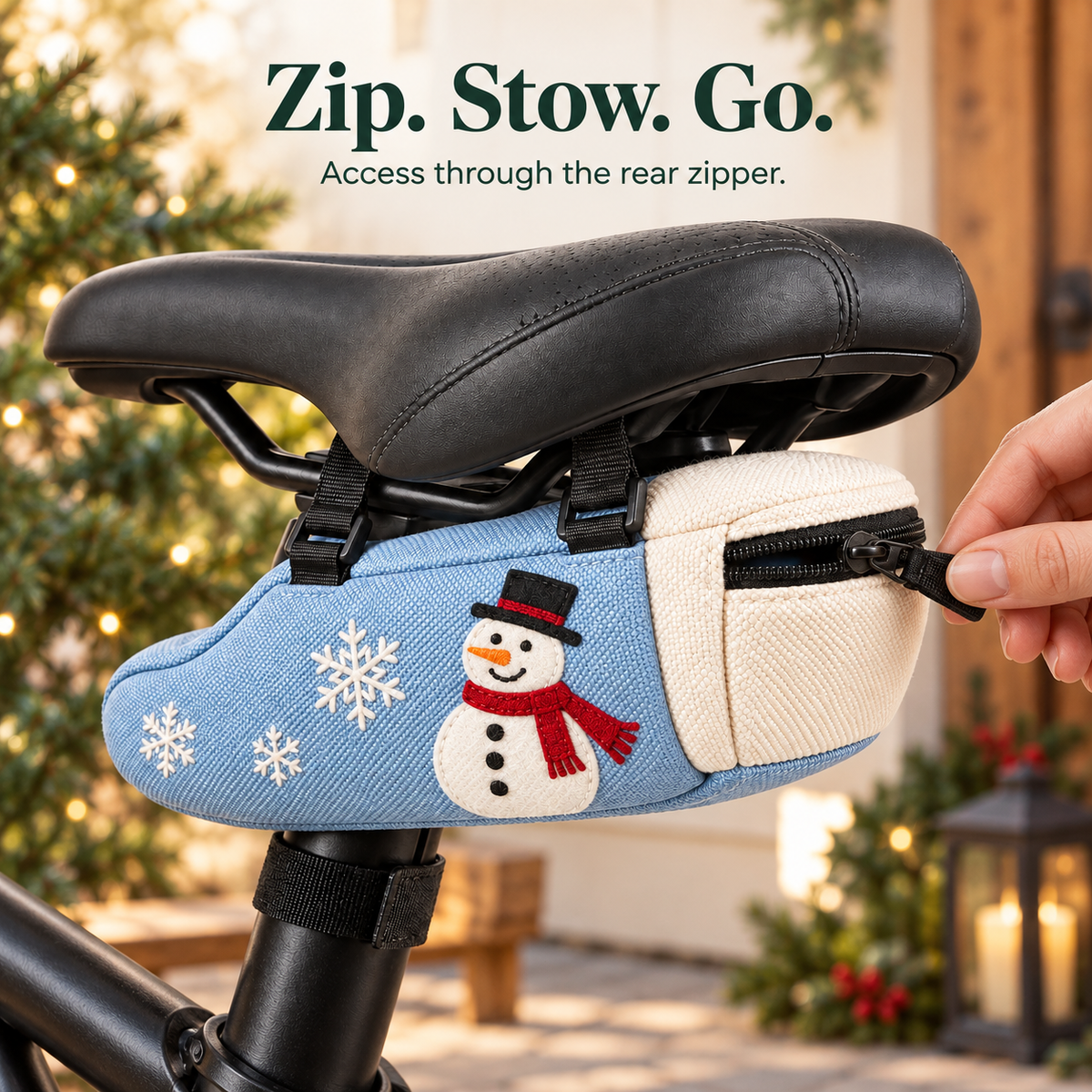🚴🎅 Festive Christmas Bike Saddle Bag – 6 Fun Holiday Styles