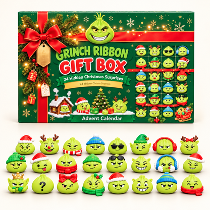 🎄💚 24 Days of Mischievous Green Christmas Characters – Funny Advent Calendar Gift Box