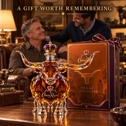 Crown Royal Texas Longhorns Whiskey Bottle