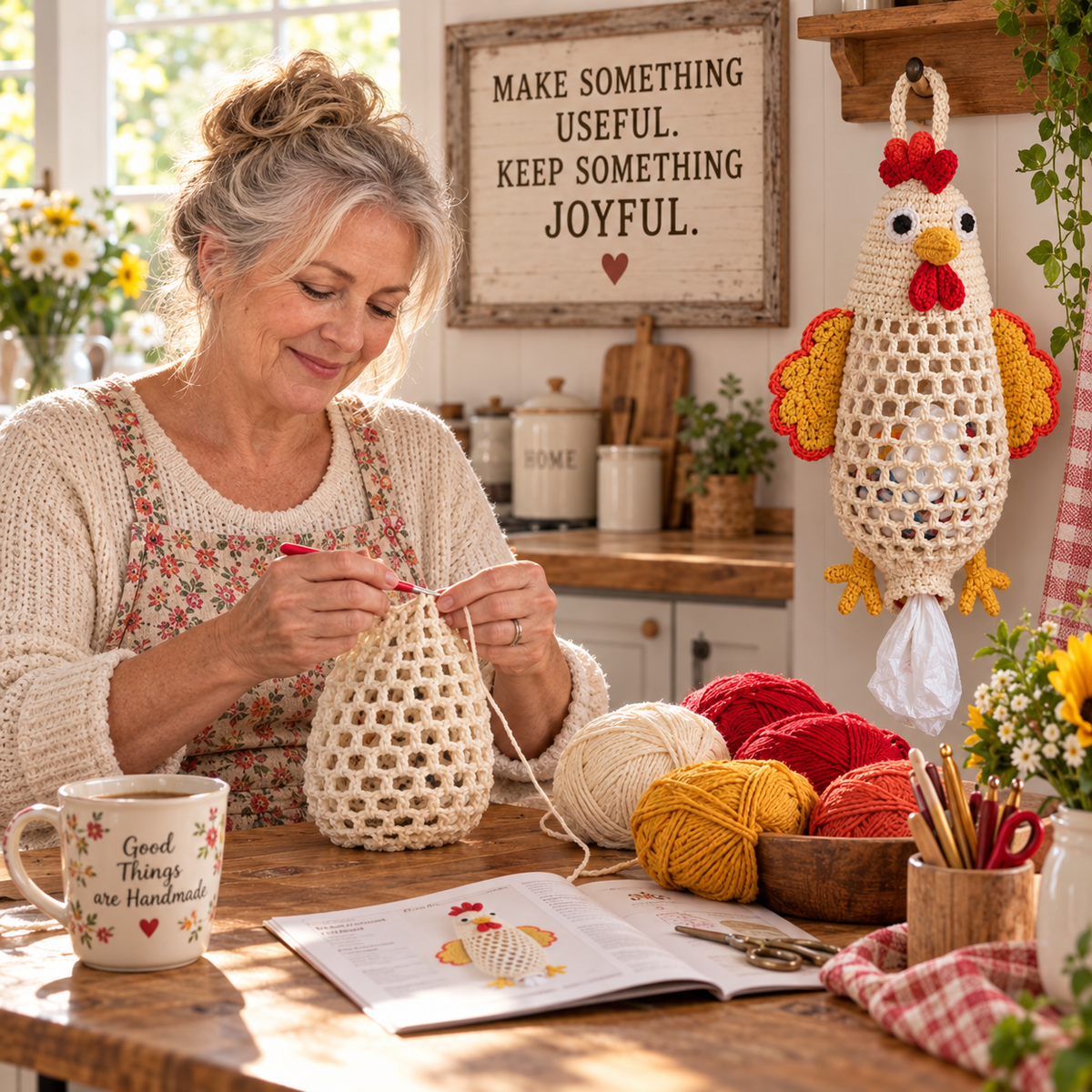 🧶 Crochet Animal Storage Kit – DIY Hanging Organizer with a Cute Handmade Look⭐