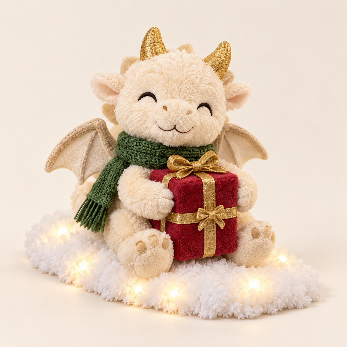 ✨🐉Christmas Dragon Snow Scenes – Light-Up Plush Holiday Decor🎁