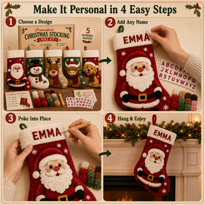 🧦✂️DIY Your Name Christmas Stocking – Personalized 3D Holiday Décor