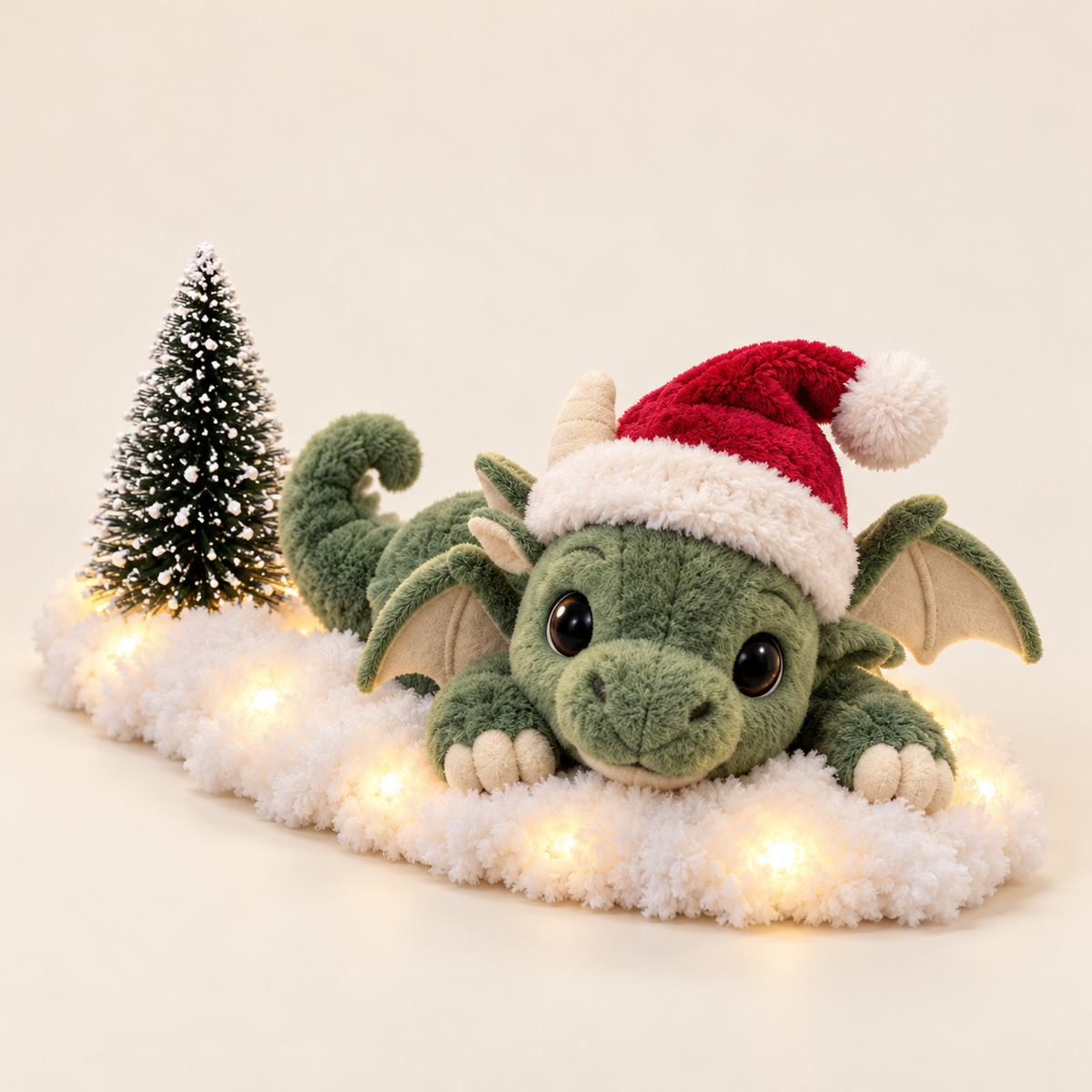 ✨🐉Christmas Dragon Snow Scenes – Light-Up Plush Holiday Decor🎁